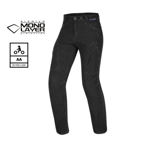 Blugi Moto Regular Fit TRILOBITE 2266 TACTICAL MONO-LAYER · Negru 