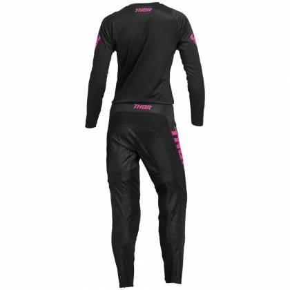 Tricou Enduro – Cross Damă THOR SECTOR MINIMAL 2023 · Negru / Roz  - 3