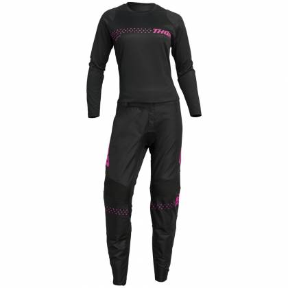 Tricou Enduro – Cross Damă THOR SECTOR MINIMAL 2023 · Negru / Roz  - 2