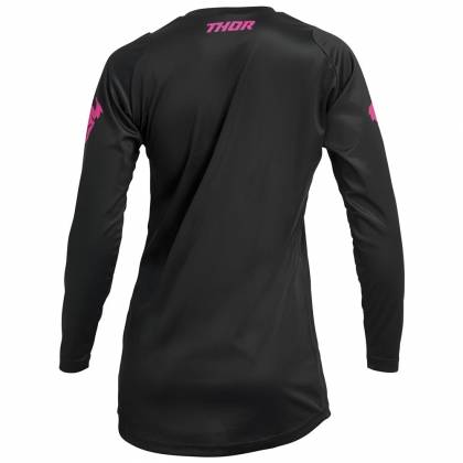 Tricou Enduro – Cross Damă THOR SECTOR MINIMAL 2023 · Negru / Roz  - 1