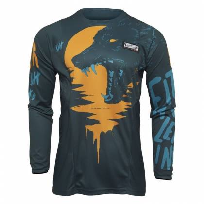 Tricou Enduro – Cross Copii THOR PULSE COUNTING SHEEP 2023 · Albastru / Portocaliu  - 0