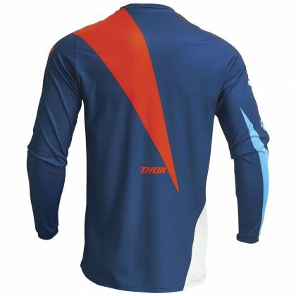 Tricou Enduro – Cross Copii THOR SECTOR EDGE 2023 · Albastru / Portocaliu  - 1
