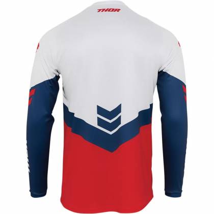 Tricou Enduro – Cross THOR SECTOR CHEVRON 2023 · Roșu / Albastru / Alb  - 1