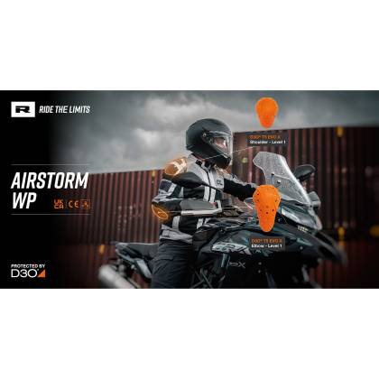 Geacă Moto de Vară din Textil RICHA AIRSTORM WP · Gri / Negru  - 5