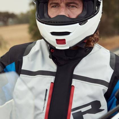 Geacă Moto din Textil GoreTex RICHA BRUTUS GTX · Gri / Albastru / Roșu  - 5