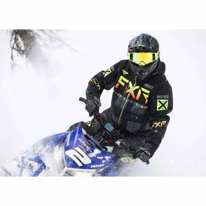 Cască Enduro - Cross - Snowmobil FXR RACING CLUTCH EVO 2023 · Negru / Galben-Fluo  - 6