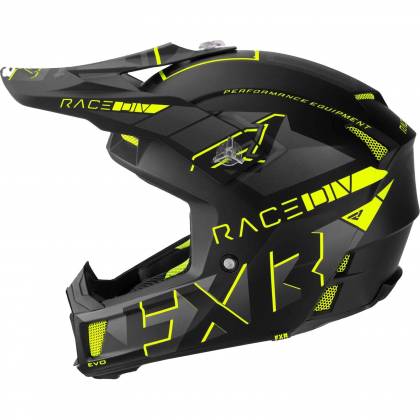 Cască Enduro - Cross - Snowmobil FXR RACING CLUTCH EVO 2023 · Negru / Galben-Fluo  - 2
