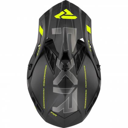 Cască Enduro - Cross - Snowmobil FXR RACING HELIUM RACE DIV 2023 · Negru / Verde-Fluo  - 3