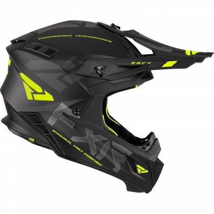 Cască Enduro - Cross - Snowmobil FXR RACING HELIUM RACE DIV 2023 · Negru / Verde-Fluo  - 2