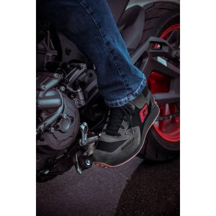 Ghete Moto Urbane GAERNE G-RUE Aquatech · Gri / Roșu  - 1