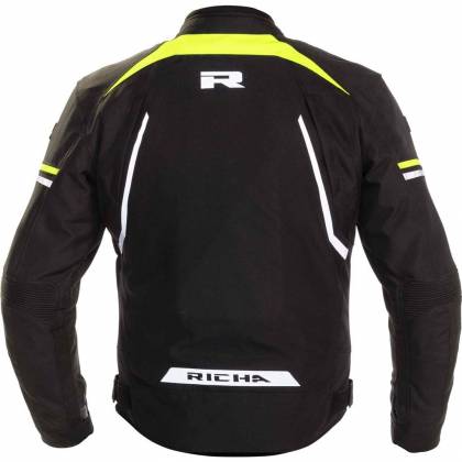 Geacă Moto din Textil RICHA GOTHAM 2 · Negru / Galben-Fluo  - 1