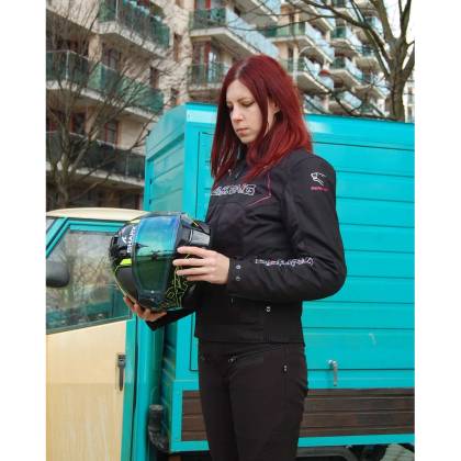 Geacă Moto Damă din Textil BERING LADY VOLGA · Negru / Roz  - 3