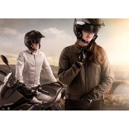 Geacă Moto Damă de Vară din Textil BERING LADY NELSON QUEEN SIZE · Negru / Maro  - 2