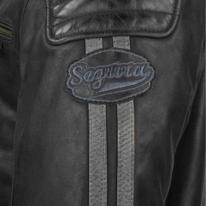 Geacă Moto din Piele SEGURA VENTURA · Negru / Gri  - 5