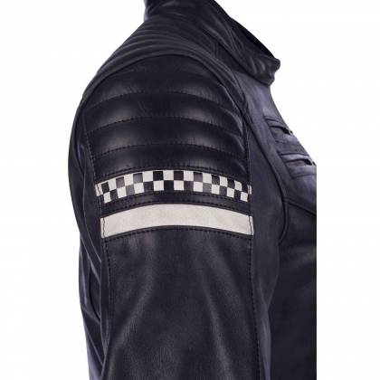 Geacă Moto Damă din Piele SEGURA LADY FUNKY SPEED · Negru / Alb  - 3