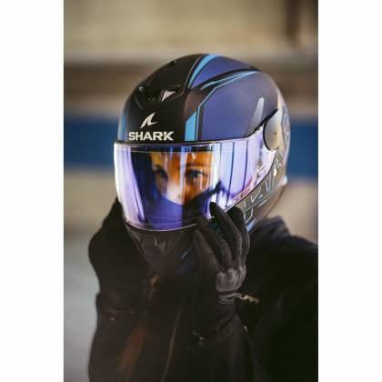 Cască Moto Integrală SHARK D-SKWAL 2 CADIUM · Negru / Albastru  - 11