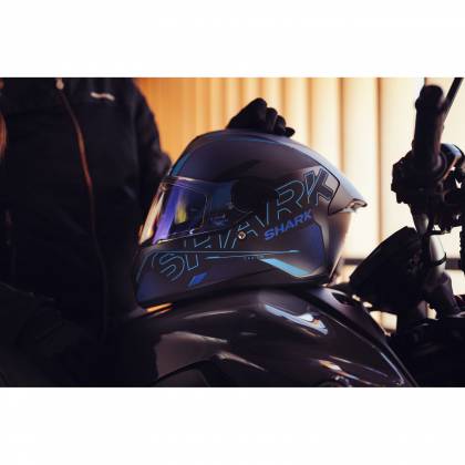 Cască Moto Integrală SHARK D-SKWAL 2 CADIUM · Negru / Albastru  - 9