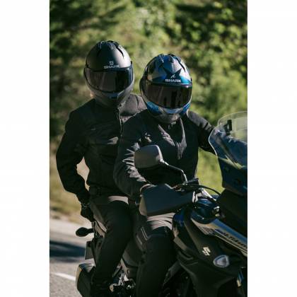 Cască Moto Modulară SHARK EVO GT TEKLINE · Gri / Negru / Albastru  - 4