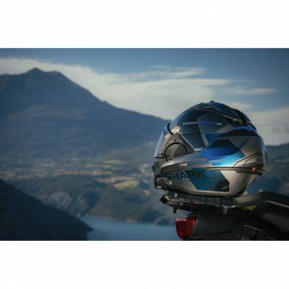 Cască Moto Modulară SHARK EVO GT TEKLINE · Gri / Negru / Albastru  - 3