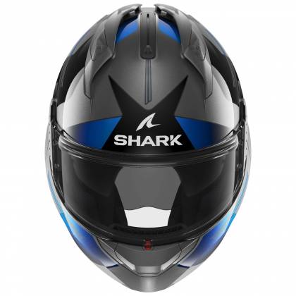 Cască Moto Modulară SHARK EVO GT TEKLINE · Gri / Negru / Albastru  - 10