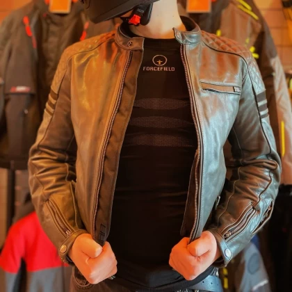 Geacă Moto din Piele SEGURA TRACK · Negru  - 3