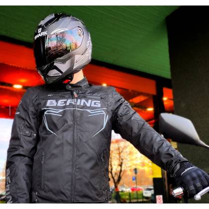 Geacă Moto din Textil BERING GRIVUS · Negru / Gri  - 1