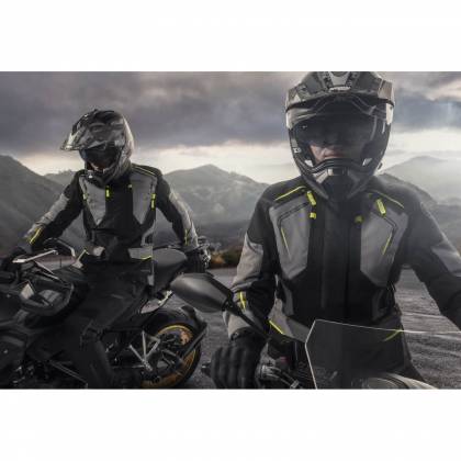 Geacă Moto Touring din Textil BERING VISION · Negru / Roșu  - 7