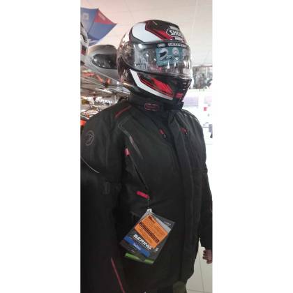 Geacă Moto Touring din Textil BERING VISION · Negru / Roșu  - 1