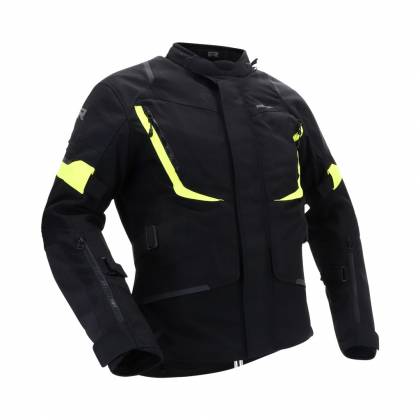 Geacă Moto din Textil GoreTex RICHA CYCLONE 2 GORE-TEX · Negru / Galben-Fluo  - 2
