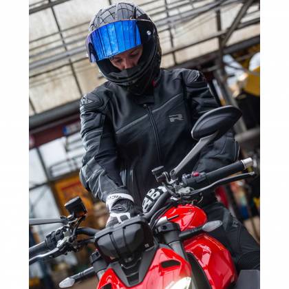 Geacă Moto din Piele & Textil RICHA MUGELLO 2 · Negru / Gri  - 7
