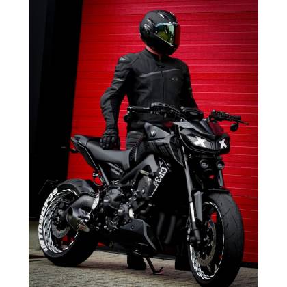 Geacă Moto din Piele & Textil RICHA MUGELLO 2 · Negru / Gri  - 1