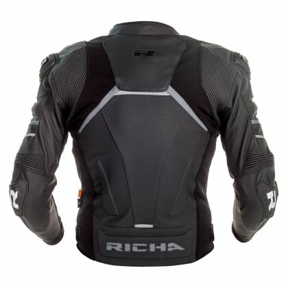 Geacă Moto din Piele & Textil RICHA MUGELLO 2 · Negru / Gri  - 4