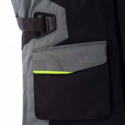 Geacă Moto Touring din Textil BERING VISION · Negru / Gri / Verde-Flou  - 3