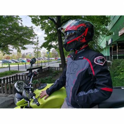 Geacă Moto din Textil BERING KALOWAY · Negru / Roșu  - 2