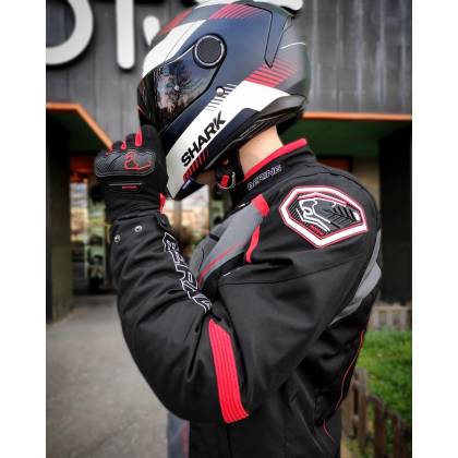 Geacă Moto din Textil BERING KALOWAY · Negru / Roșu  - 3