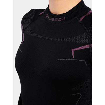Bluză Termo Damă BRUBECK LS13100 · Negru / Roz  - 4