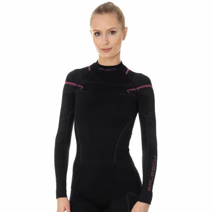 Bluză Termo Damă BRUBECK LS13100 · Negru / Roz  - 1
