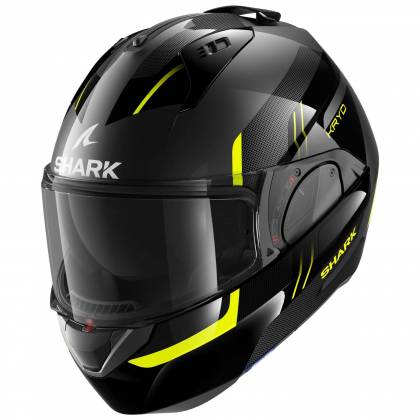 Cască Moto Modulară SHARK EVO ES KRYD · Negru / Gri / Galben  - 0