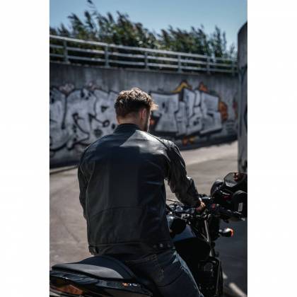 Geacă Moto din Piele RICHA RETRO RACING 3 Mărimi Extra · Maro  - 6