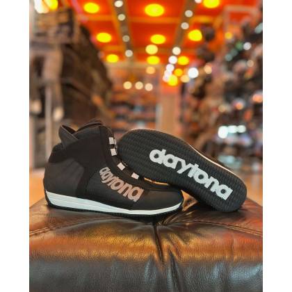 Ghete Moto din Piele Naturală & Textil DAYTONA AC4 WD · Negru  - 3