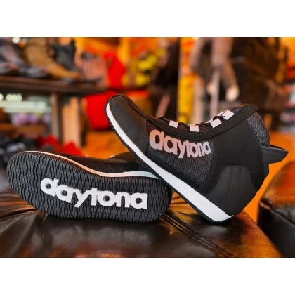 Ghete Moto din Piele Naturală & Textil DAYTONA AC4 WD · Negru  - 1