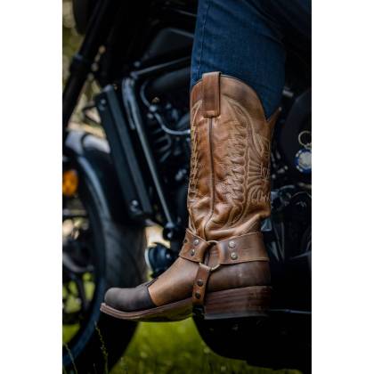 Cizme Cowboy Unisex din Piele Naturală SENDRA BOOTS 7862 Seta Sprinter Chocolate-Evolution Tang · Maro  - 11