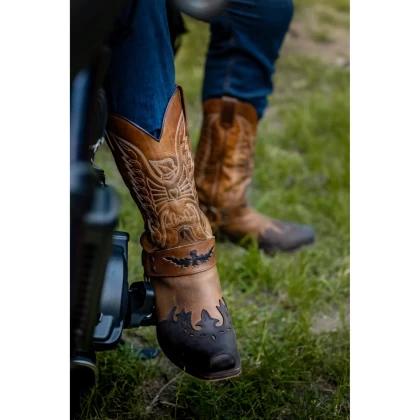 Cizme Cowboy Unisex din Piele Naturală SENDRA BOOTS 7862 Seta Sprinter Chocolate-Evolution Tang · Maro  - 7