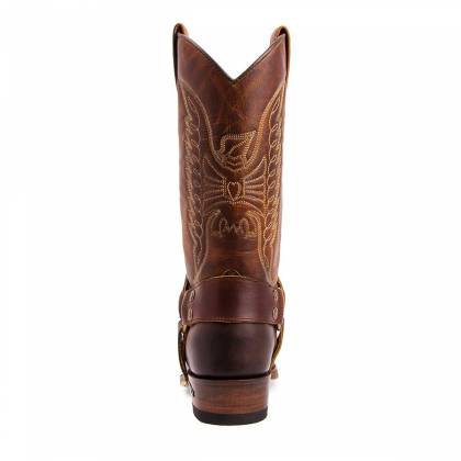 Cizme Cowboy Unisex din Piele Naturală SENDRA BOOTS 7862 Seta Sprinter Chocolate-Evolution Tang · Maro  - 3
