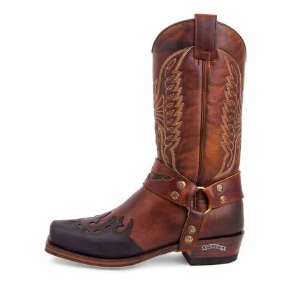 Cizme Cowboy Unisex din Piele Naturală SENDRA BOOTS 7862 Seta Sprinter Chocolate-Evolution Tang 