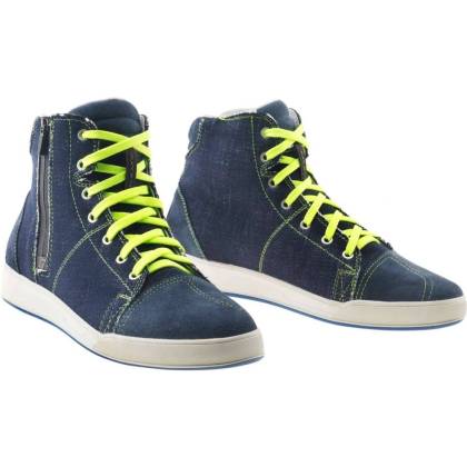Ghete Moto GAERNE VOYAGER DENIM · Albastru / Galben-Fluo  - 0