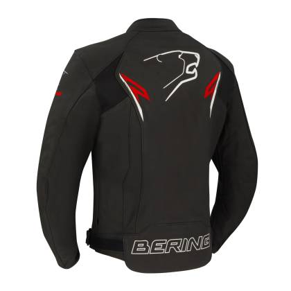 Geacă Moto din Piele & Textil BERING SKOPE · Negru / Roșu  - 3