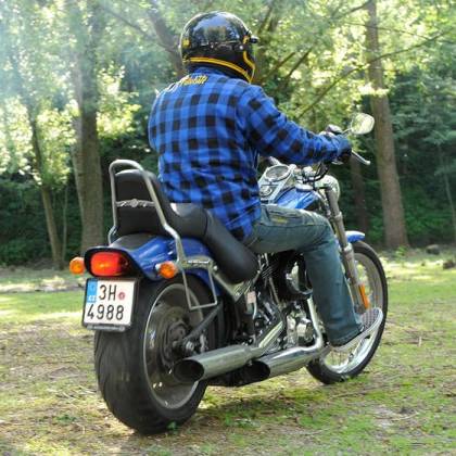 Cămașă Moto cu Protecții TRILOBITE 1971 TIMBER 2.0 · Albastru / Negru  - 3