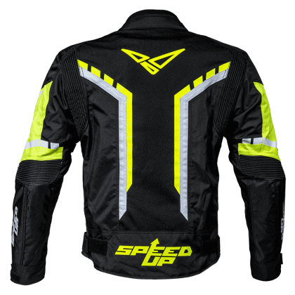 Geacă Moto de Vară din Textil SPEED UP PACE · Negru / Verde-Fluo  - 7