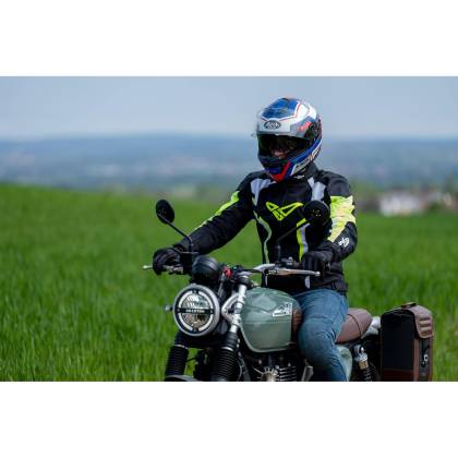 Geacă Moto de Vară din Textil SPEED UP PACE · Negru / Verde-Fluo  - 3